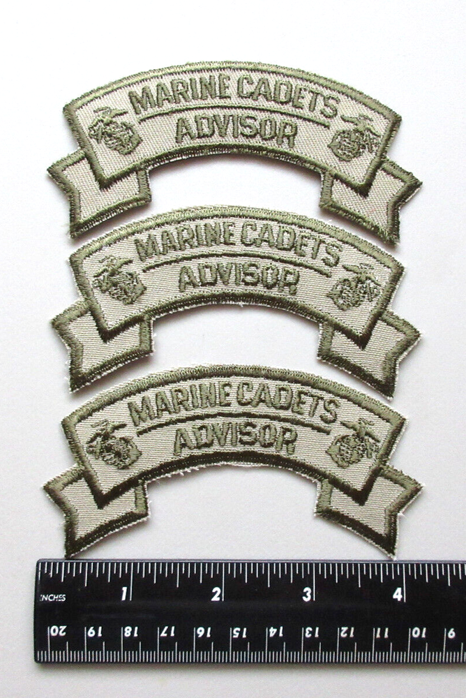 U.S. MARINE CORPS USMC MARINE CADETS ADVISOR MILITARY UNIFORM PATCHES