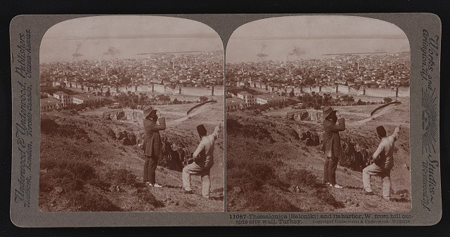 Photo:Thessaloniki Greece Harbor View Men 1913 Underwood & Underwood
