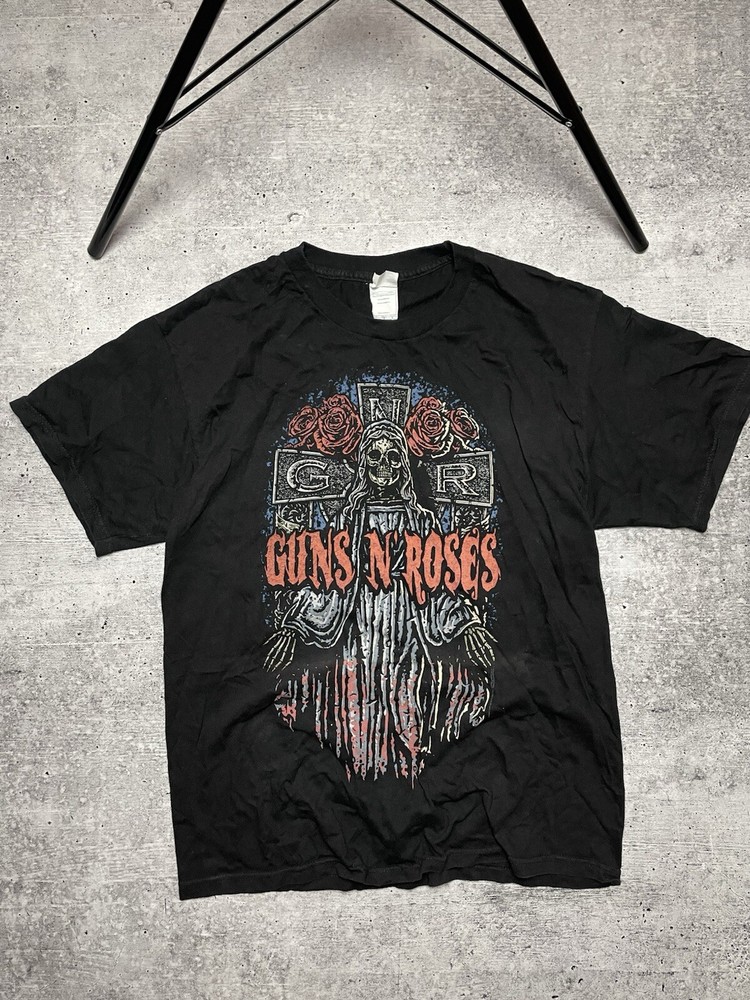 90’s Vintage T-Shirt Guns N Roses Over-Print Size L  2009 Official Merch