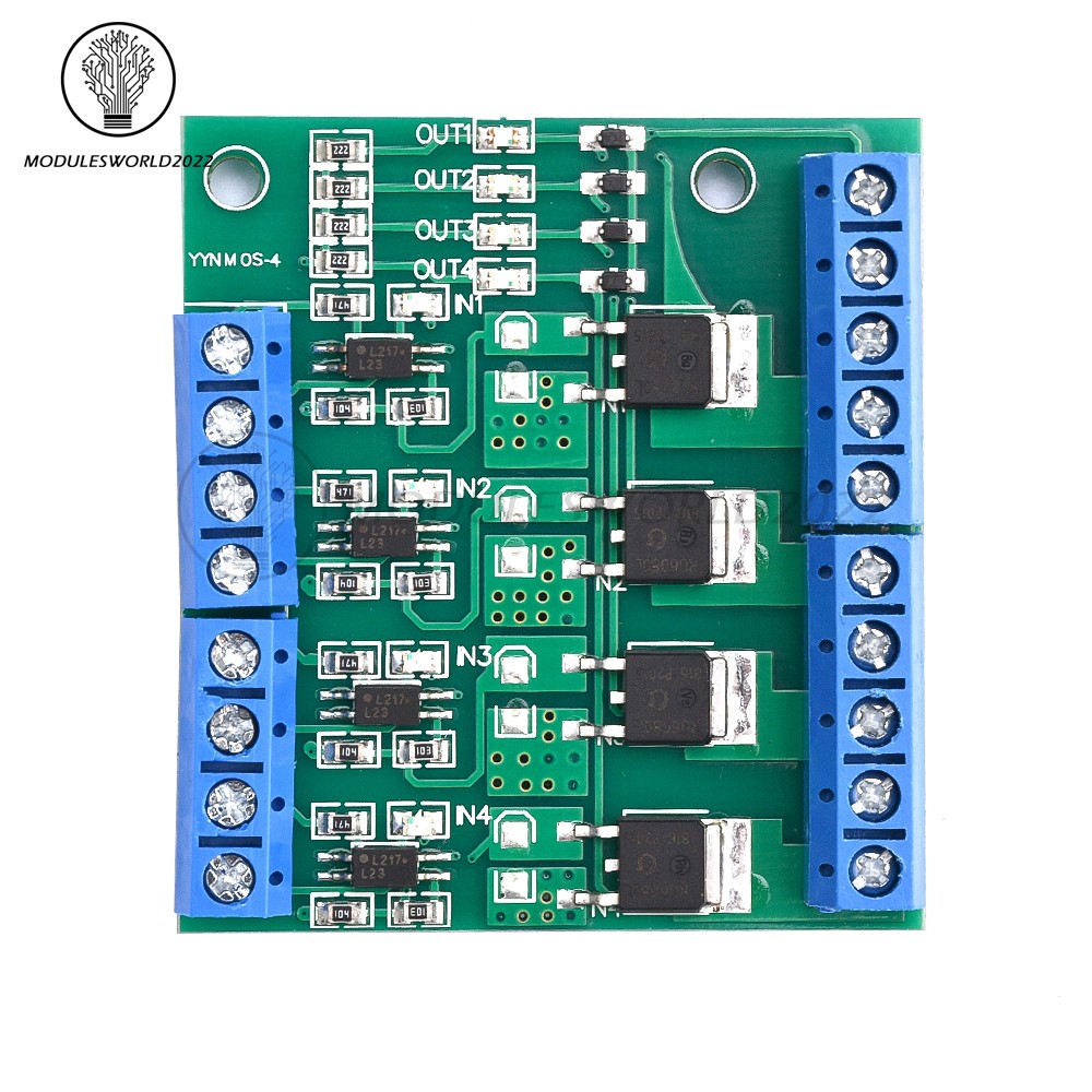 MOS 4 Channel Pulse Trigger Switch Controller Board PWM Optocoupler Drive Module