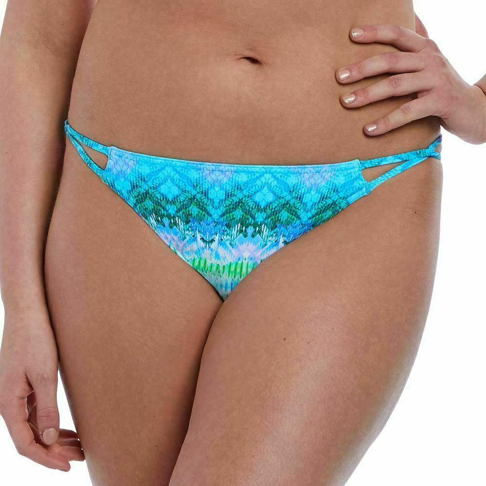 Freya Seascape Bikini Brief Size XL 16 18 Blue Lagoon Low Rise Tanga Bottom 5873