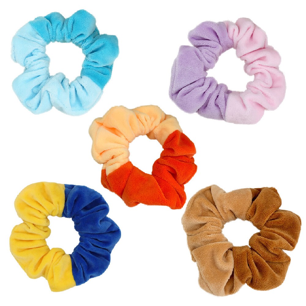 Fashion Women Scrunchies Hairband Korean Hit Color Fabric Elastic Hair Ties