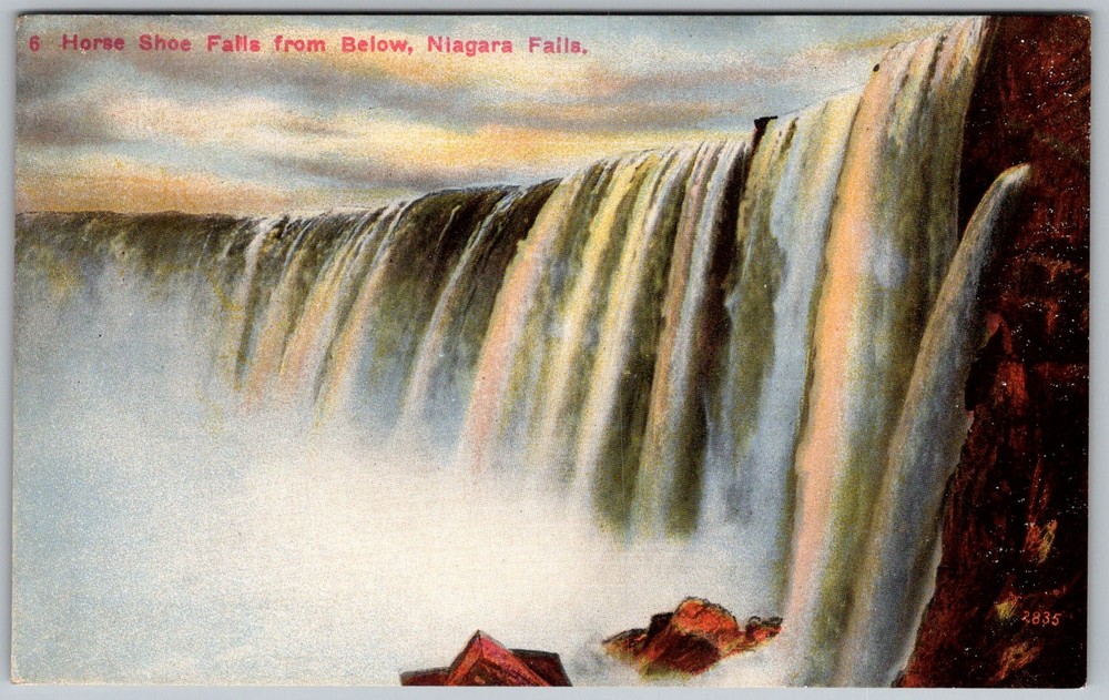 Antique Postcard Horseshoe Falls View Niagara Falls, Ontario, CA 1910s