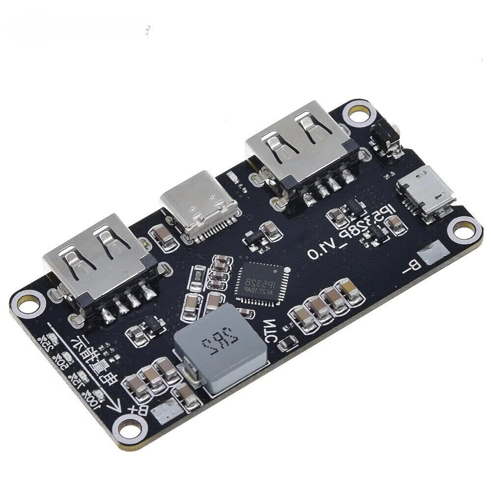 IP5328P Dual USB 18650 Battery Charger 3.7V to 5V 9V 12V Step up Fast Quick