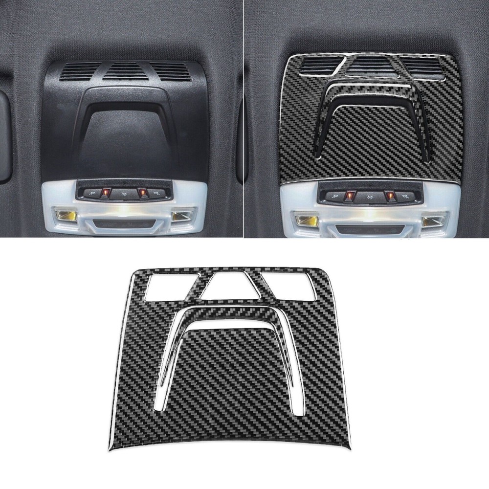 Carbon Fiber Car Roof Reading Light Panel Trim Cover For Toyota Supra 2019-2022