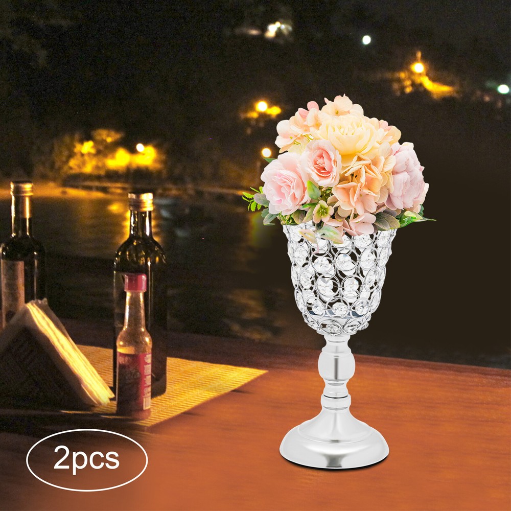 K9 Crystal Vase Flower Vase Wedding Flower Vases Iron EVA for Home Dining Table