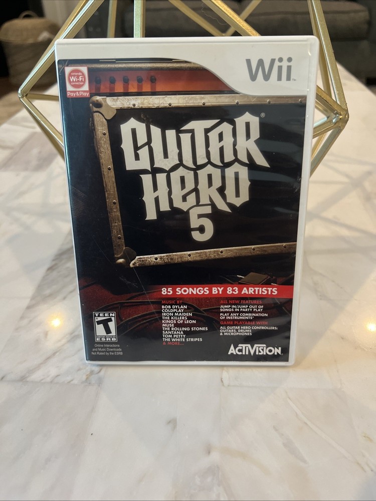 Guitar Hero 5 CIB (Nintendo Wii) - AUTHENTIC Has Some Scratches Please See Pics