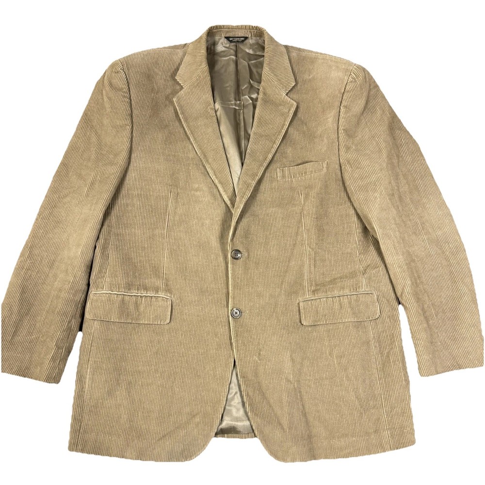 🧥 Lauren Ralph Lauren 44L Blazer Tan Wide Wale Corduroy Sport Coat Fully Lined