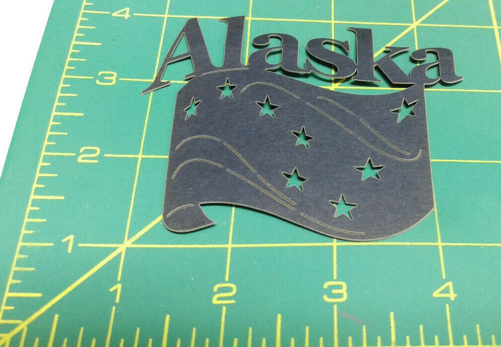 Acid Free Alaska Flag Laser Scrapbook Die Cut - New In Package - ships worldwide-image