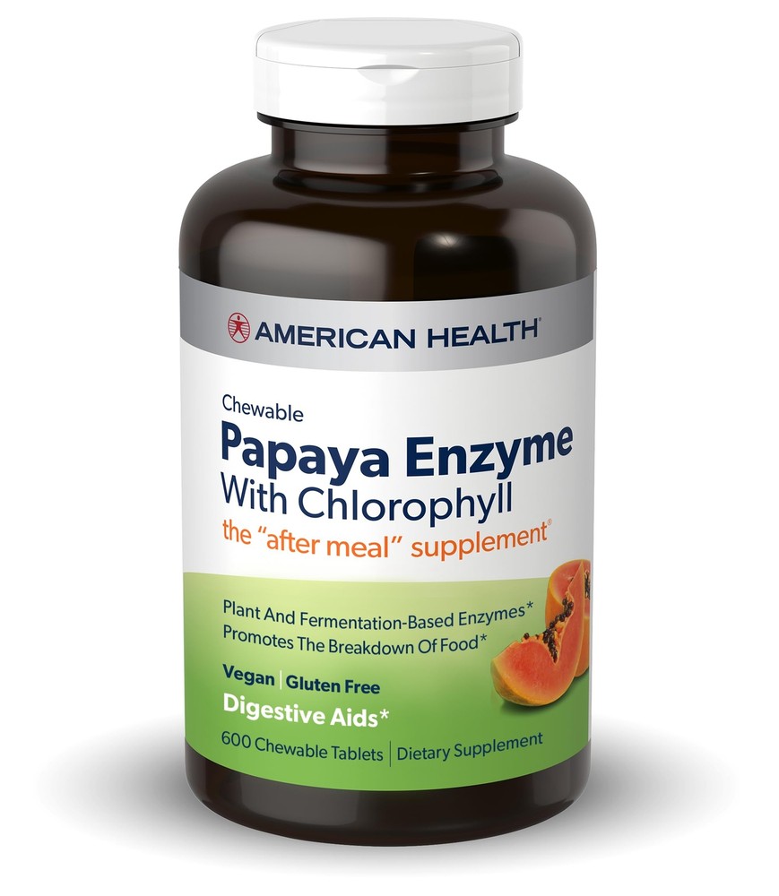 Papaya Enzyme with Chlorophyll Chewable - 600 Count (200 Total Servings)