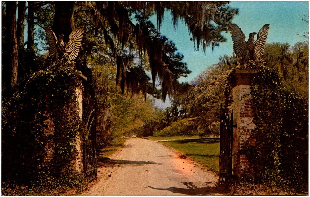 Gateway to Orton Plantation Wilmington North Carolina NC 1969 Chrome Postcard