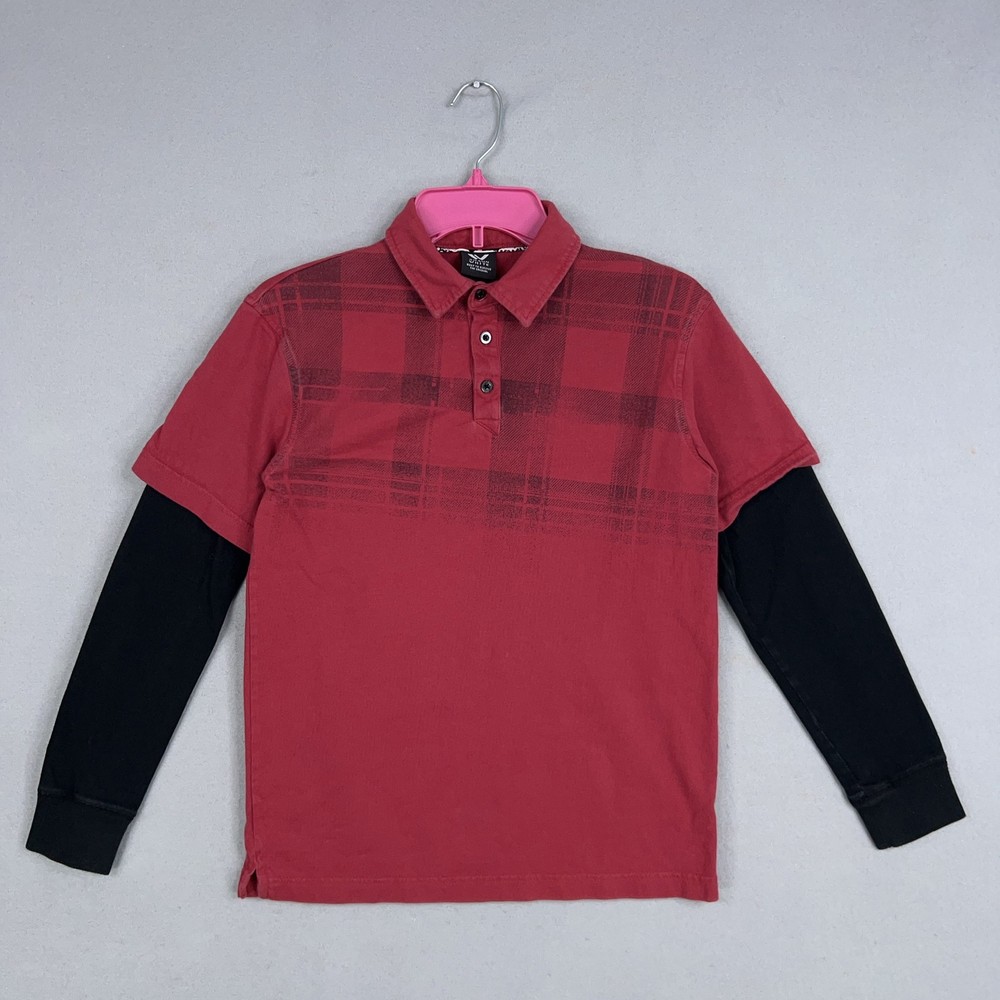 Shaun White Shirt Youth Large 12/14 Plaid Layered Long Sleeve Skateboarding Y2K