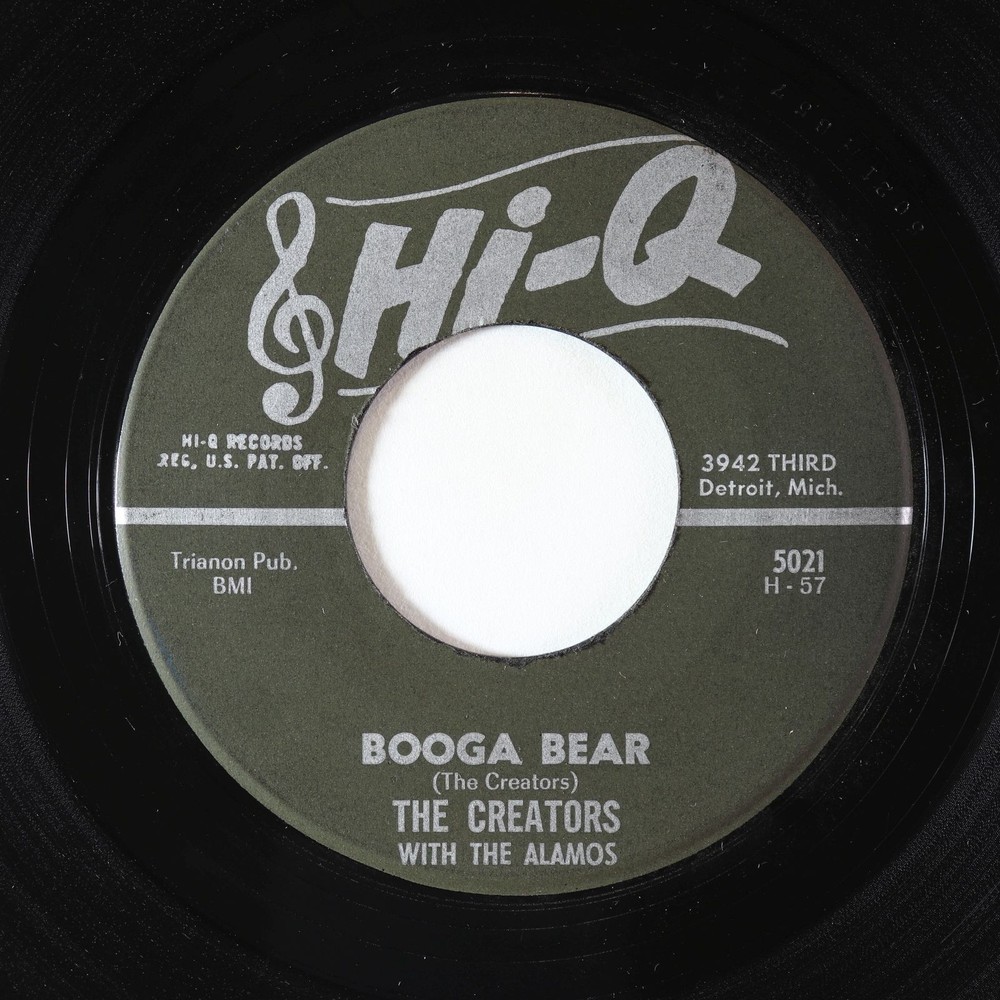 Doo-Wop R&B 45 - Creators with the Alamos - Booga Bear/Wear My Ring - Hi-Q VG+