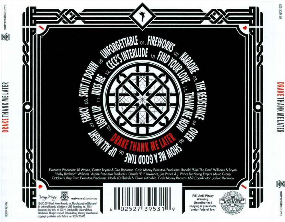 Drake Thank Me Later Brand New CD Album  