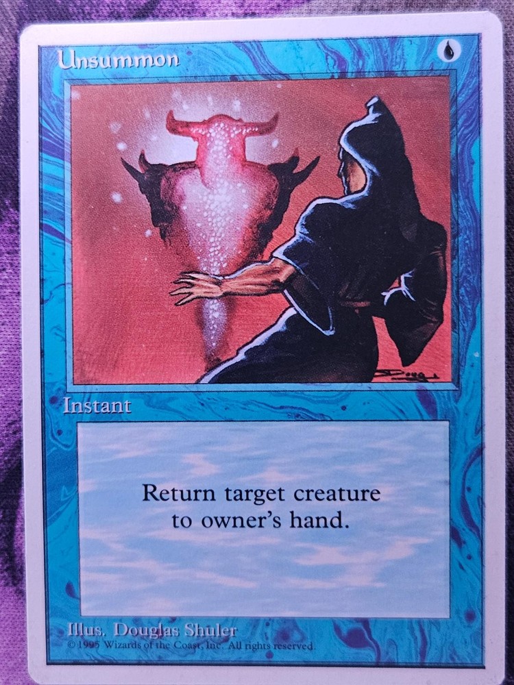Unsummon Common Fourth Edition Magic: The Gathering Moderately Played