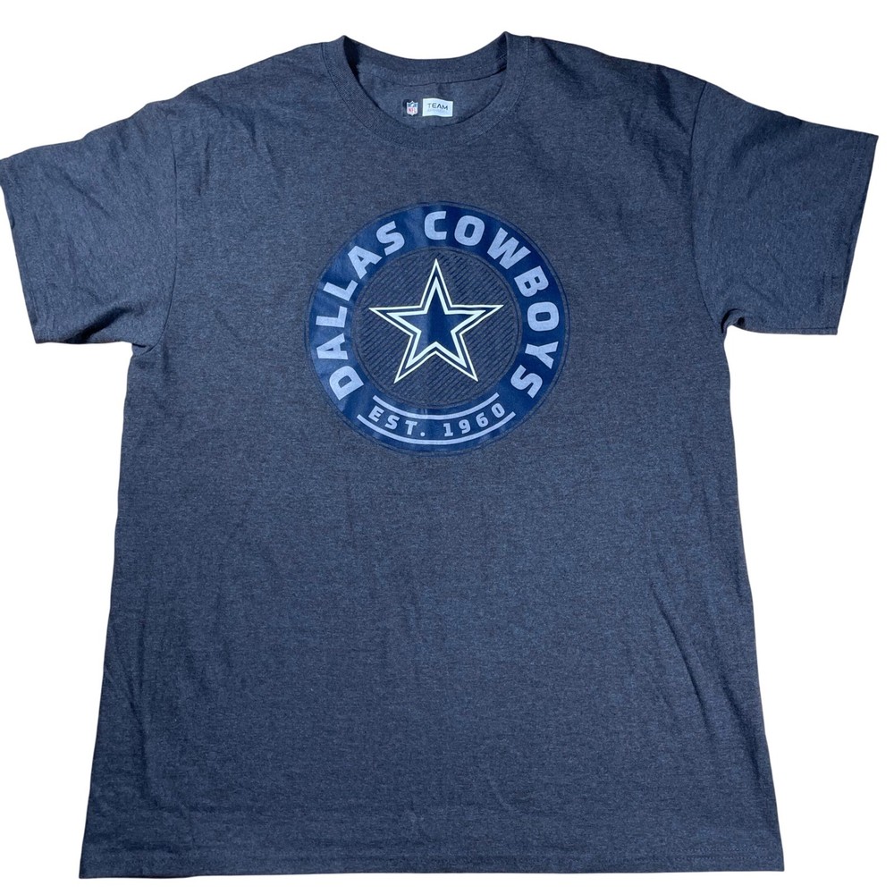 Dallas Cowboys T Shirt Mens Large NFL Team Apparel Gray Est. 1960 Fan Gear