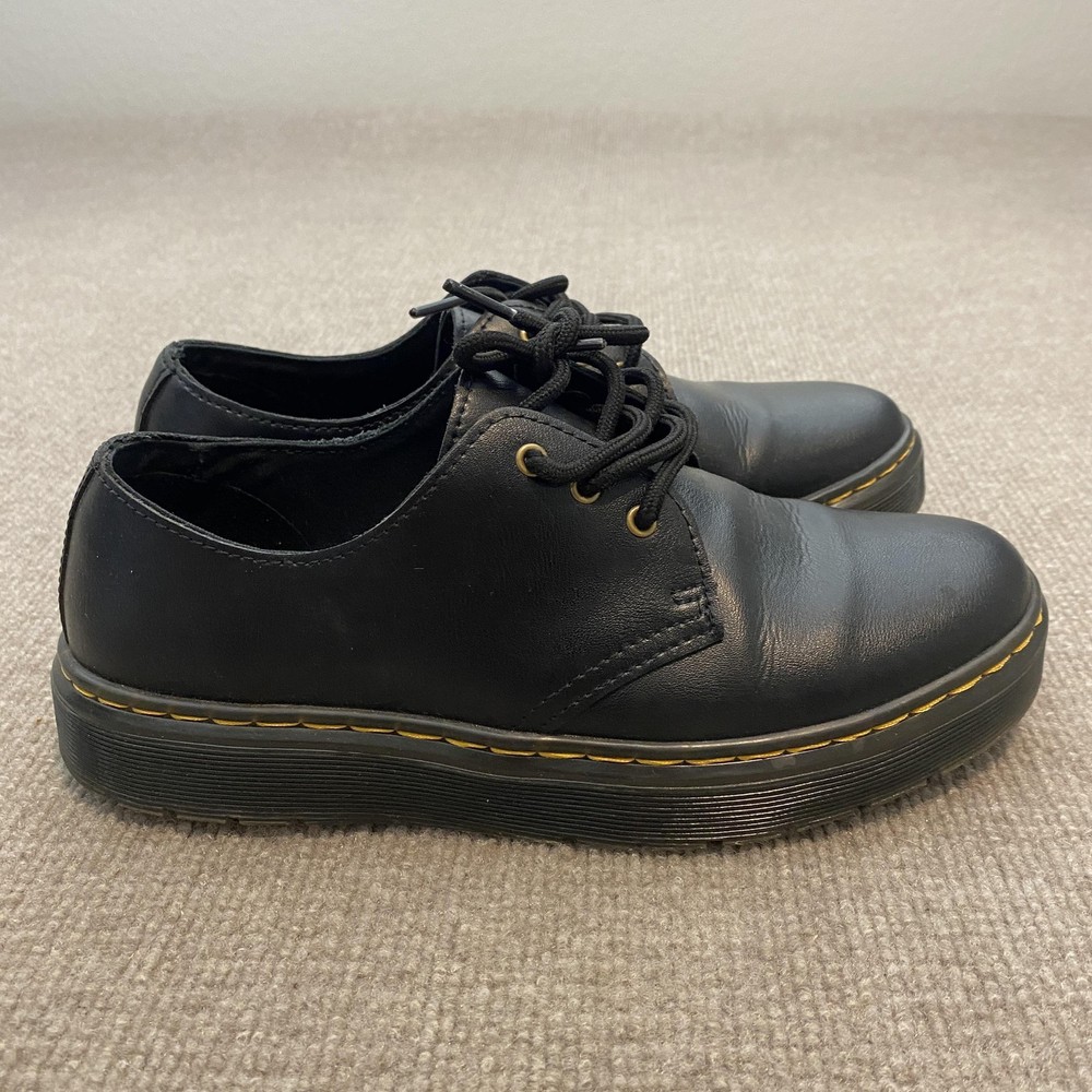 Dr. Martens Zavalo Shoes Womens 8 Mens 7 Black Leather Slip Resistant Y2K Grunge