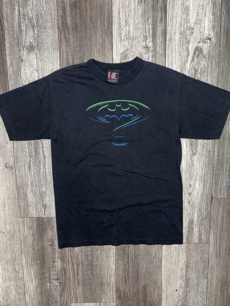 Vintage 90s Batman Forever Shirt Giant Tag Made in USA 1995 DC Comics Tee Sz XL