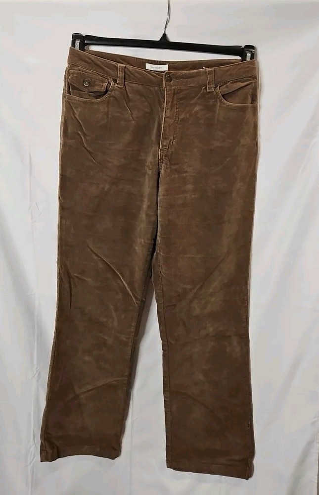 Dressbarn Womens Pre-owned Size 10 Brown Straight Leg Corduroy Pants