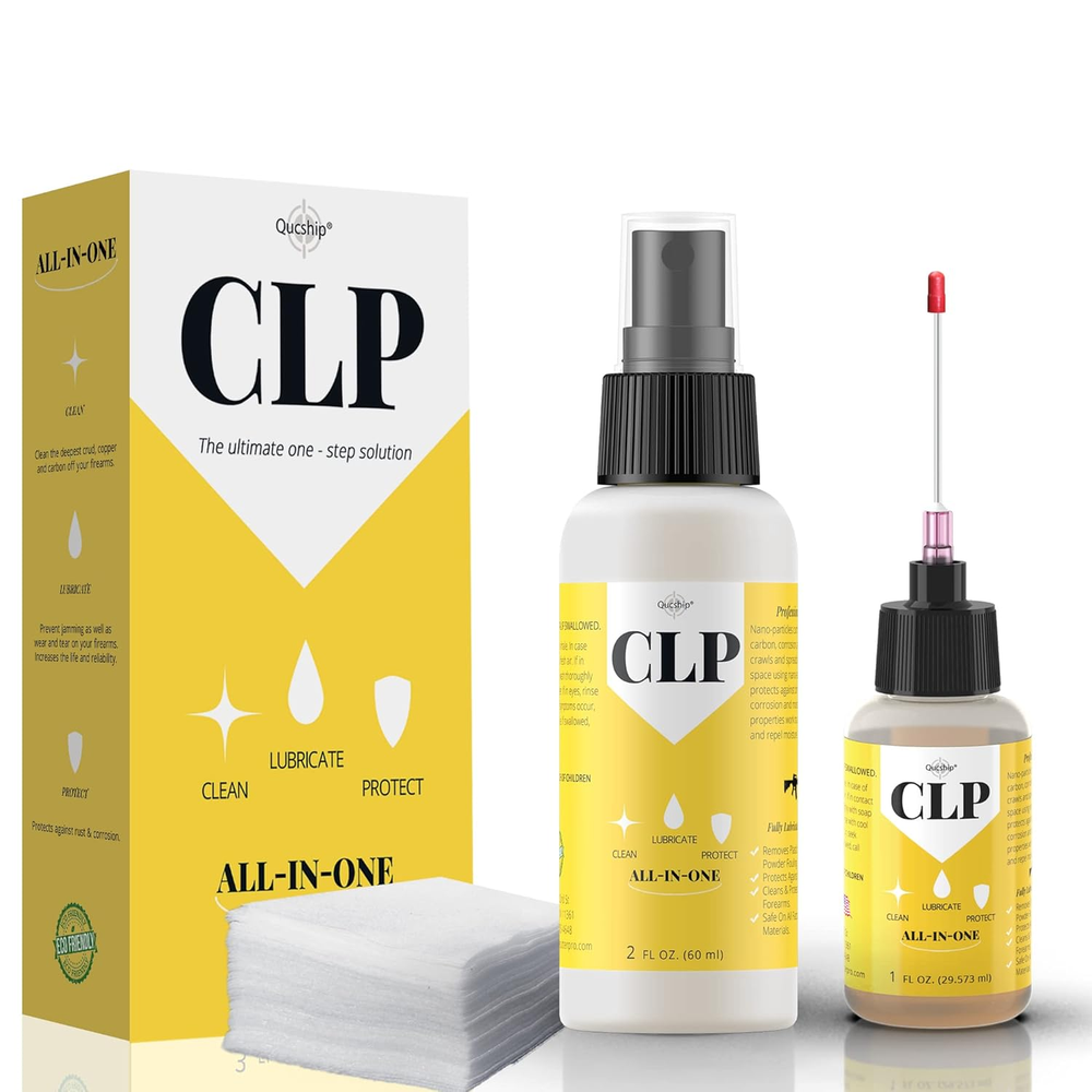 Pistol Gun Cleaning Kit - Gun Cleaner - Gun Oil Lube - Cleaning Patches New !