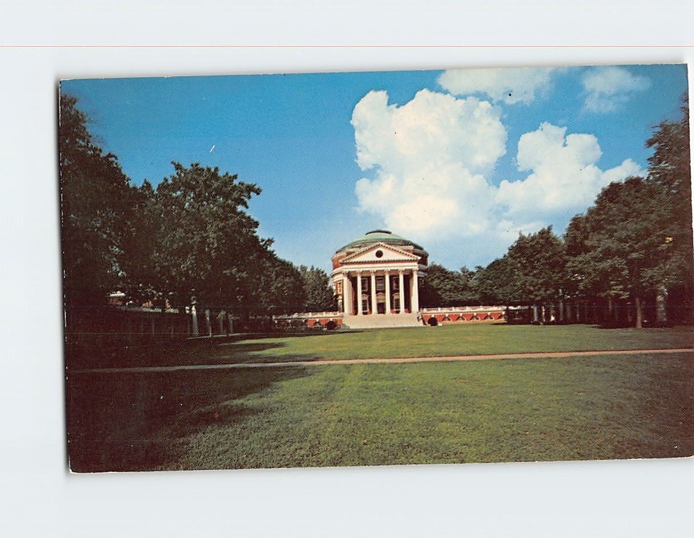 Postcard Lawn Looking Toward Rotunda University of Virginia Charlottesville VA