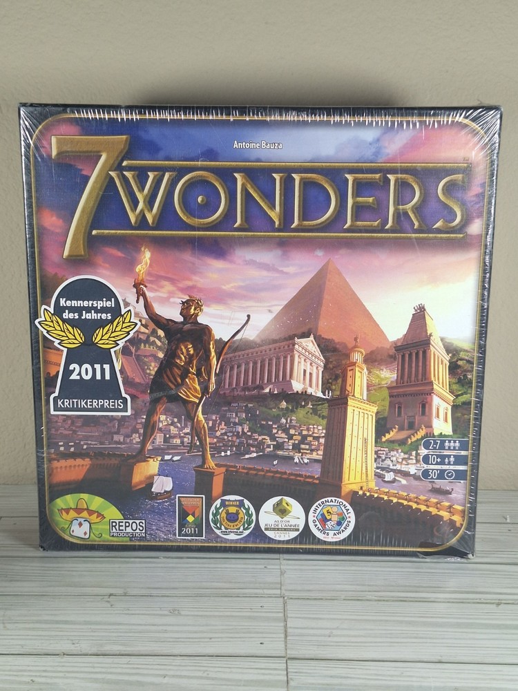 NEW SEALED - 7 Wonders Board Game Repos Production 2010