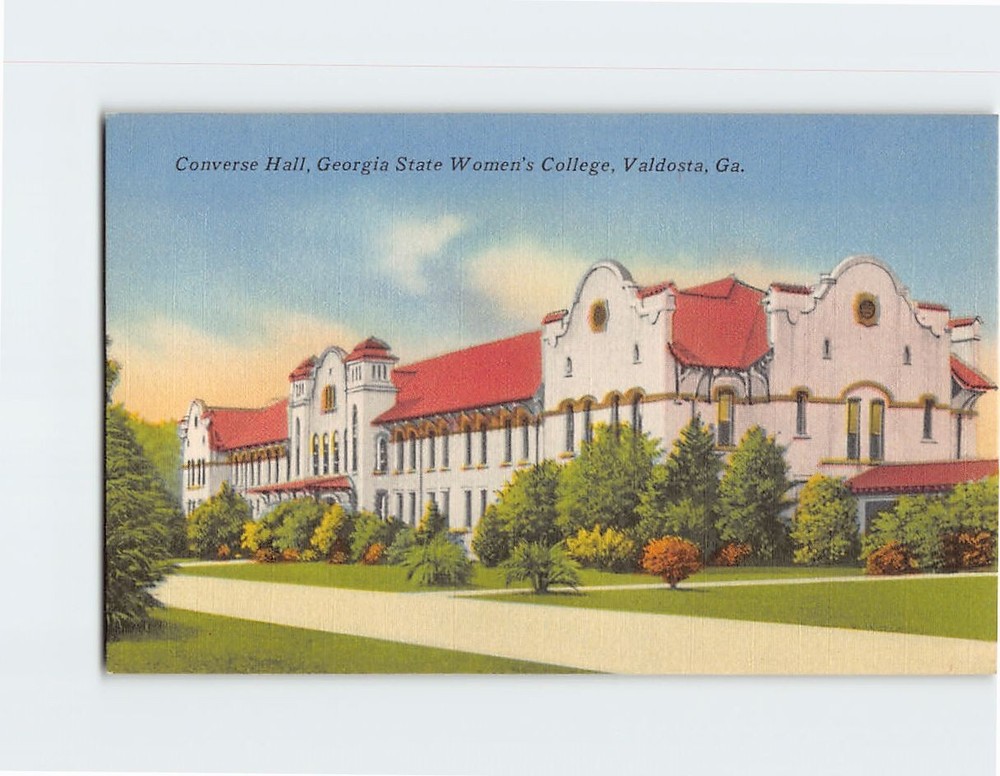 Postcard Converse Hall Georgia State Women's College Valdosta Georgia USA