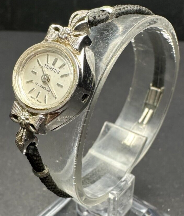 Vintage Tempus 17 Jewels Analog Watch - Untested - May Need Battery or Repair