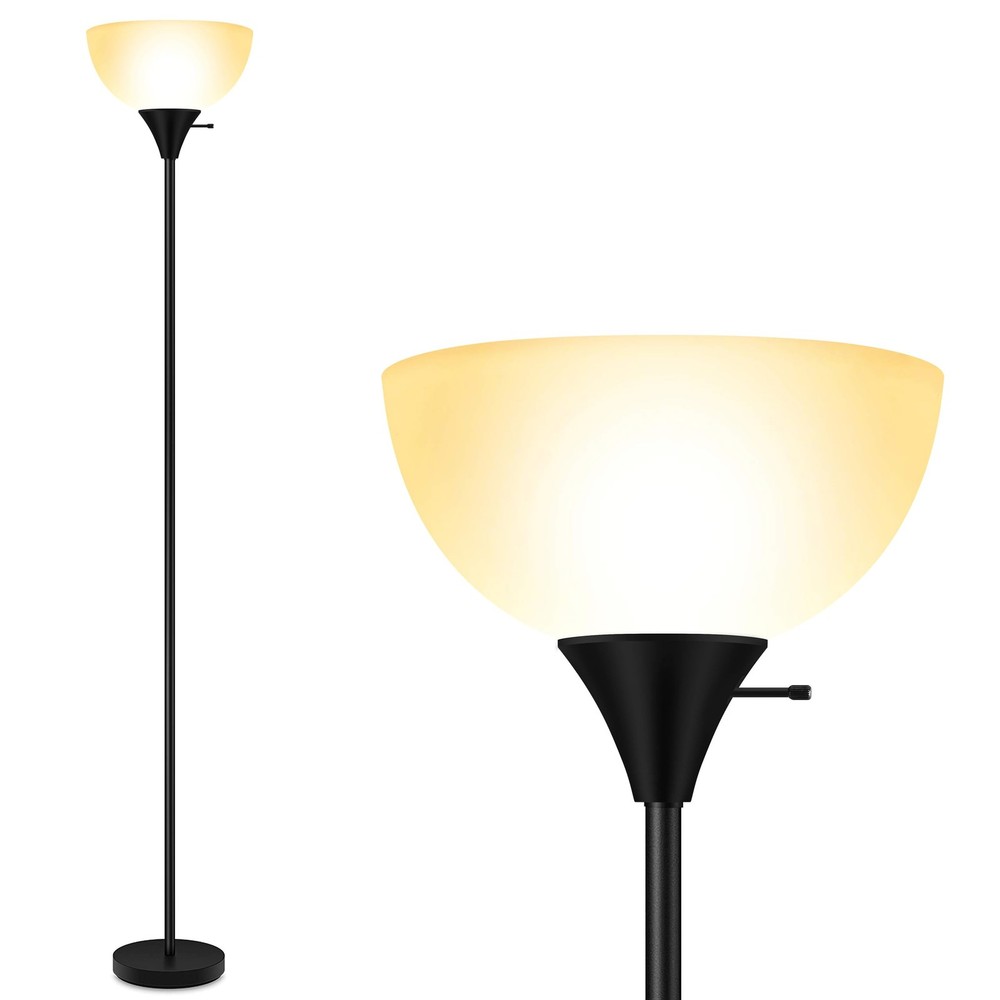 70.1 Inch Black LED Floor Lamp with E26 Base for Eye Care and Multiple Modes
