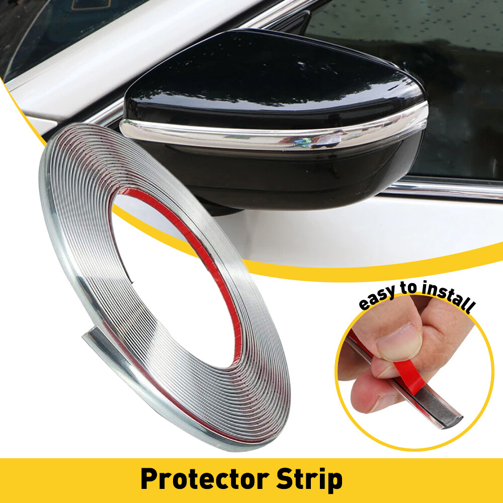 16FT 12mm Chrome Trim Strip Molding Car Door Body Window Bumper Side Protector