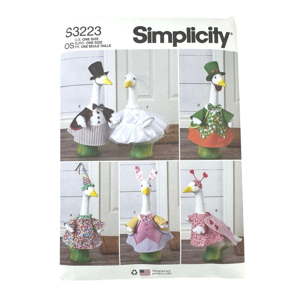 Simplicity Sewing Pattern S3223 Special Occassion Clothing For Porch Geese Uncut