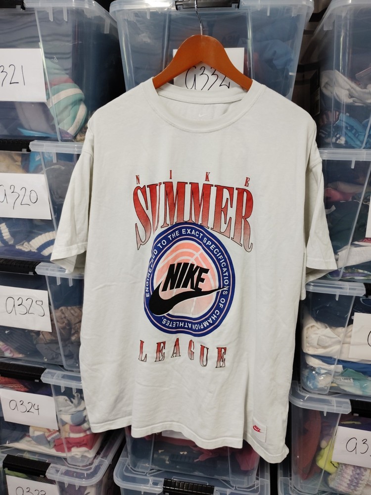 Nike Summer League Loose Fit Xl Shirt Discoloration Wear Distress A27