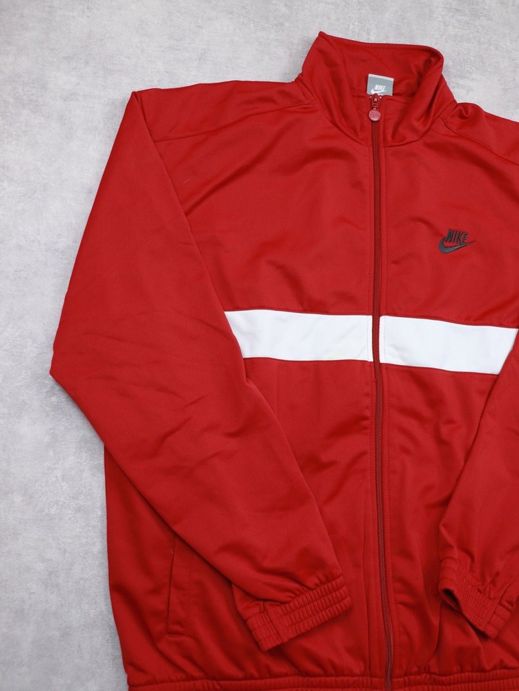 Nike Track Jacket Mens 2XL Full Zip Gym Running Sportswear, Red