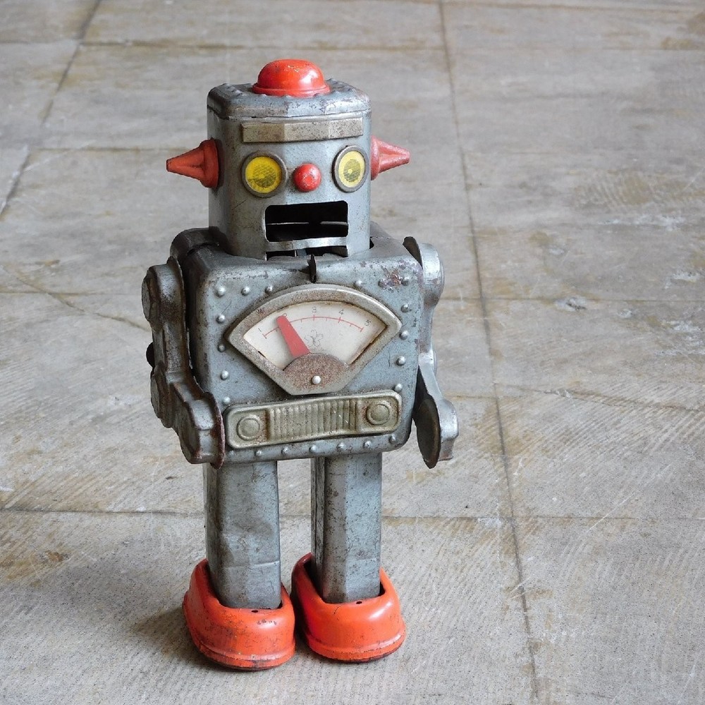 Yonezawa Tin Robot Winky Robot HK-a-05526 Vintage Walking Toy From Japan