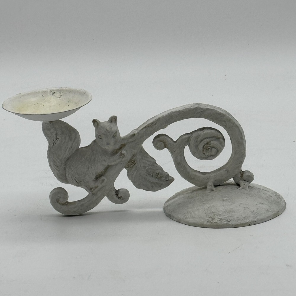 Russ Berrie And Co Vintage Iron Squirrel Votive Candle Holder Country Cottage