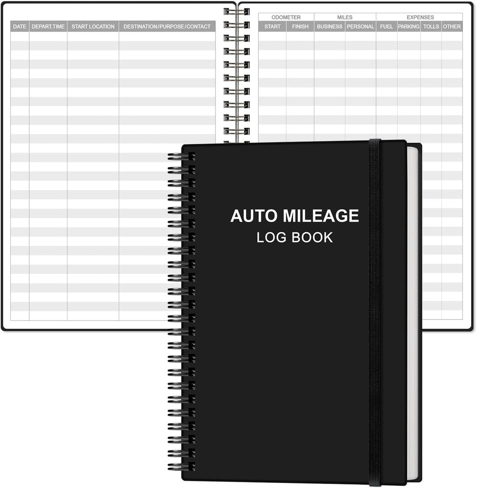 Vehicle Mileage and Maintenance Log Book, 5.8