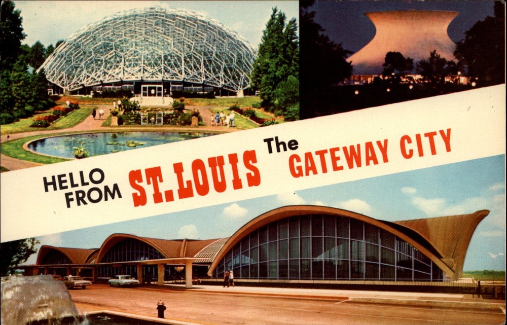 Greetings From St Louis Missouri Gateway City vintage postcard n262