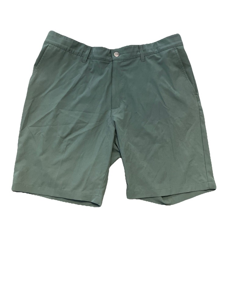 adidas mens Green Golf shorts Sz 36. Mesh Pockets. Elastic Waist.