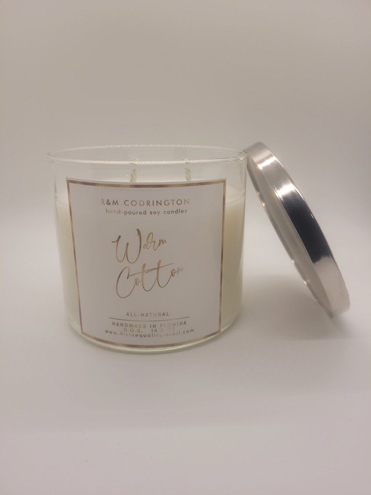 Warm Cotton High Intensity 3-Wick Candle -...