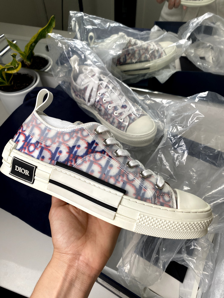 Dior B23 Low Top - Red Blue Oblique - Size 41