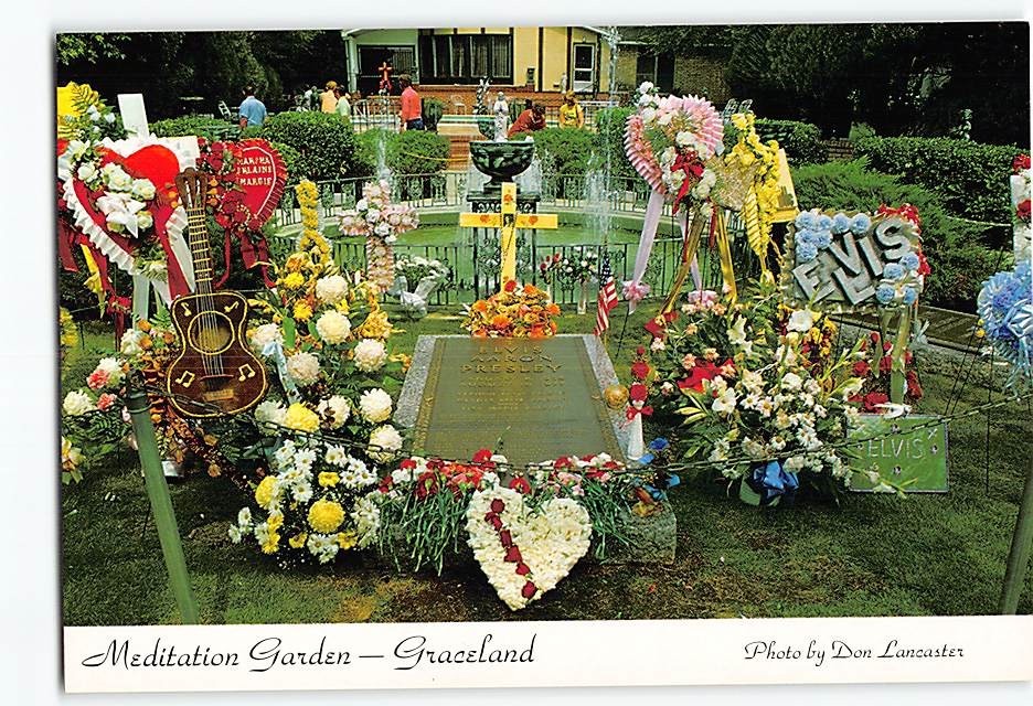 Postcard Meditation Garden Graceland Memphis Tennessee USA