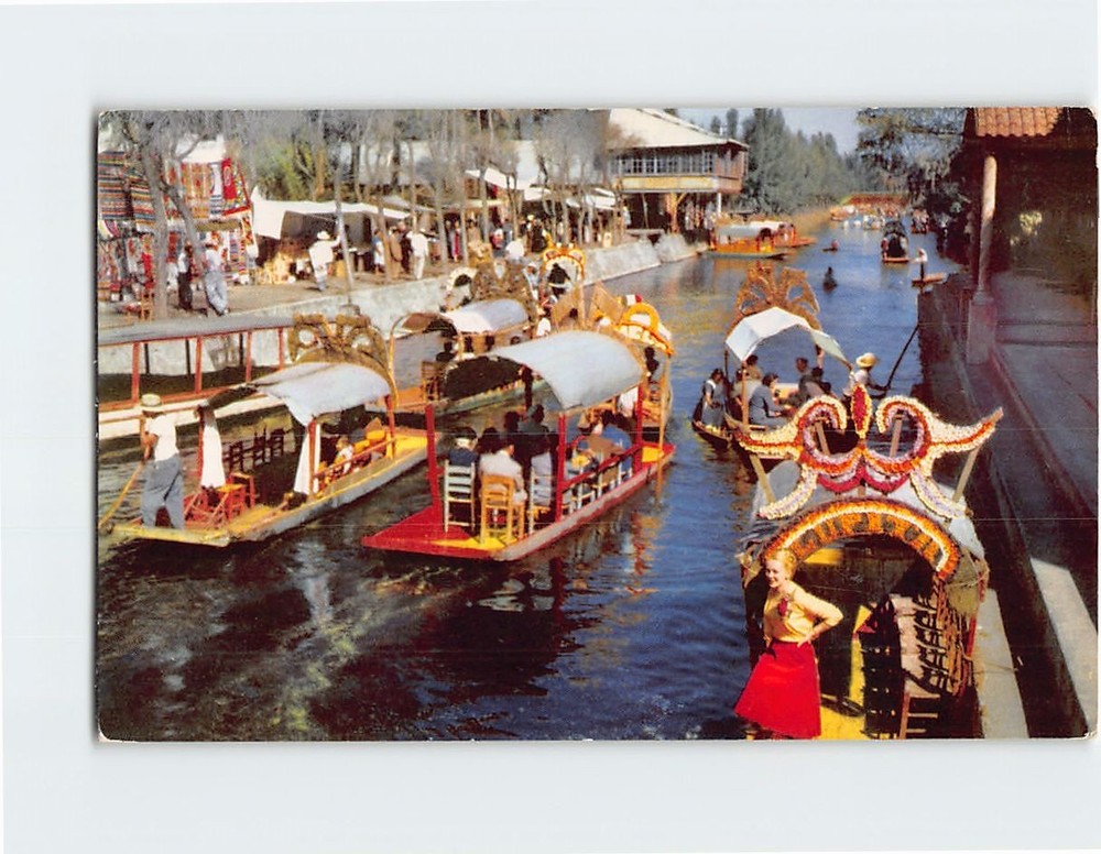 Postcard The Floating Gardens Of Xochimilco Mexico City Mexico