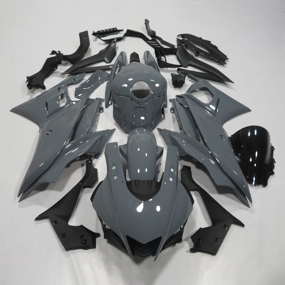 Nardo Gray Grey Fairing Kit Bodywork For Yamaha YZF R3 / R25 2019 2020 2021 USA