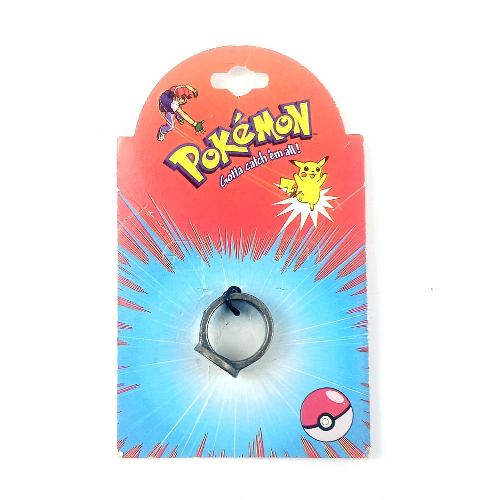 Pokemon Meowth Master Trainer Ring 1998 Nintendo - Org Card & Twist Tie CLEAN