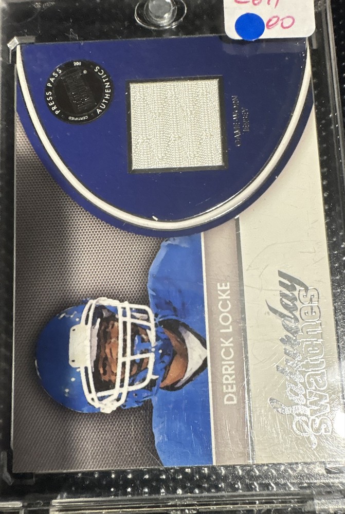2011 Press Pass Legends - Saturday Swatches Derrick Locke #SSW-DL (MEM, RC)