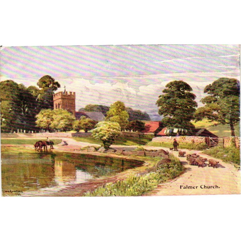 Vintage 1918 Falmer Church Postcard Sunny Sussex Series Cambridge Library Hove