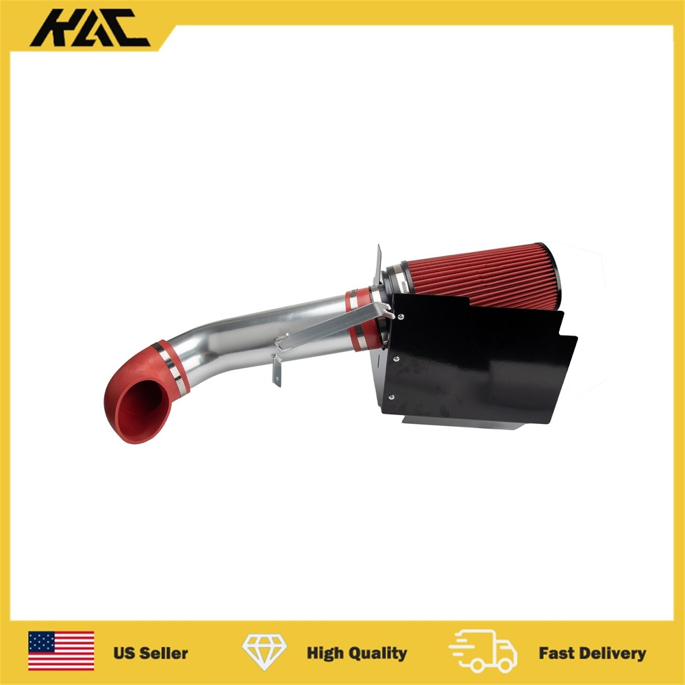 Cold Air Intake System + Heat Shield Red For Cadillac Escalade 2002-2006