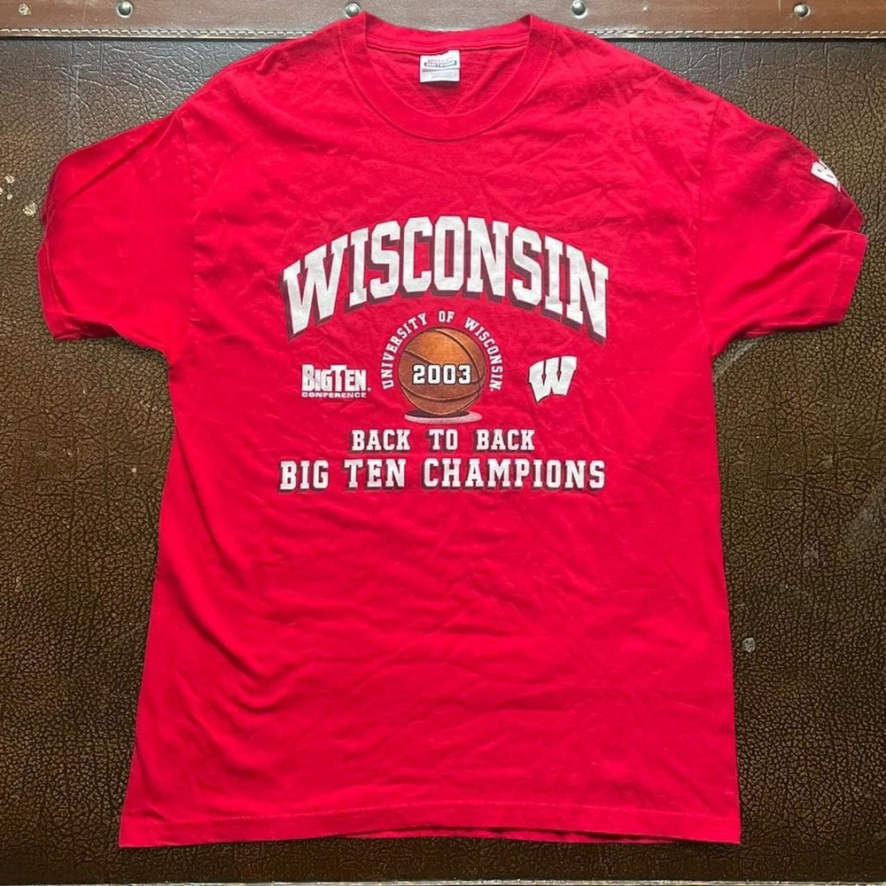 Vintage Wisconsin Badgers Back to Back Big Ten Champions 2003 Shirt Mens Large