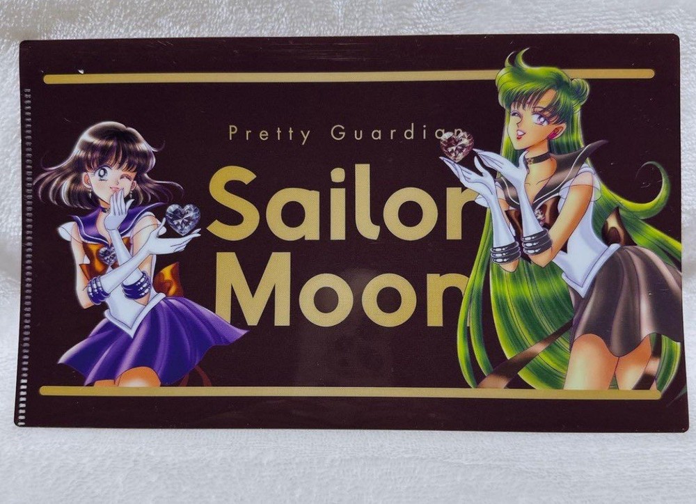 Sailor Moon x Meiji Chocolate Mini Clear File Multi-Case Lawson Ltd Saturn/Pluto