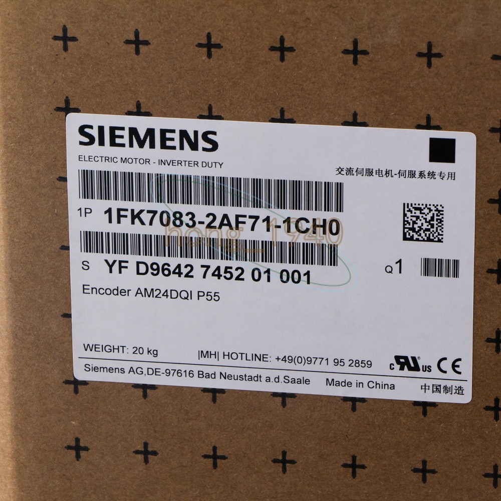 One New Siemens Servo Motor 1Fk7083-2Af71-1Ch0